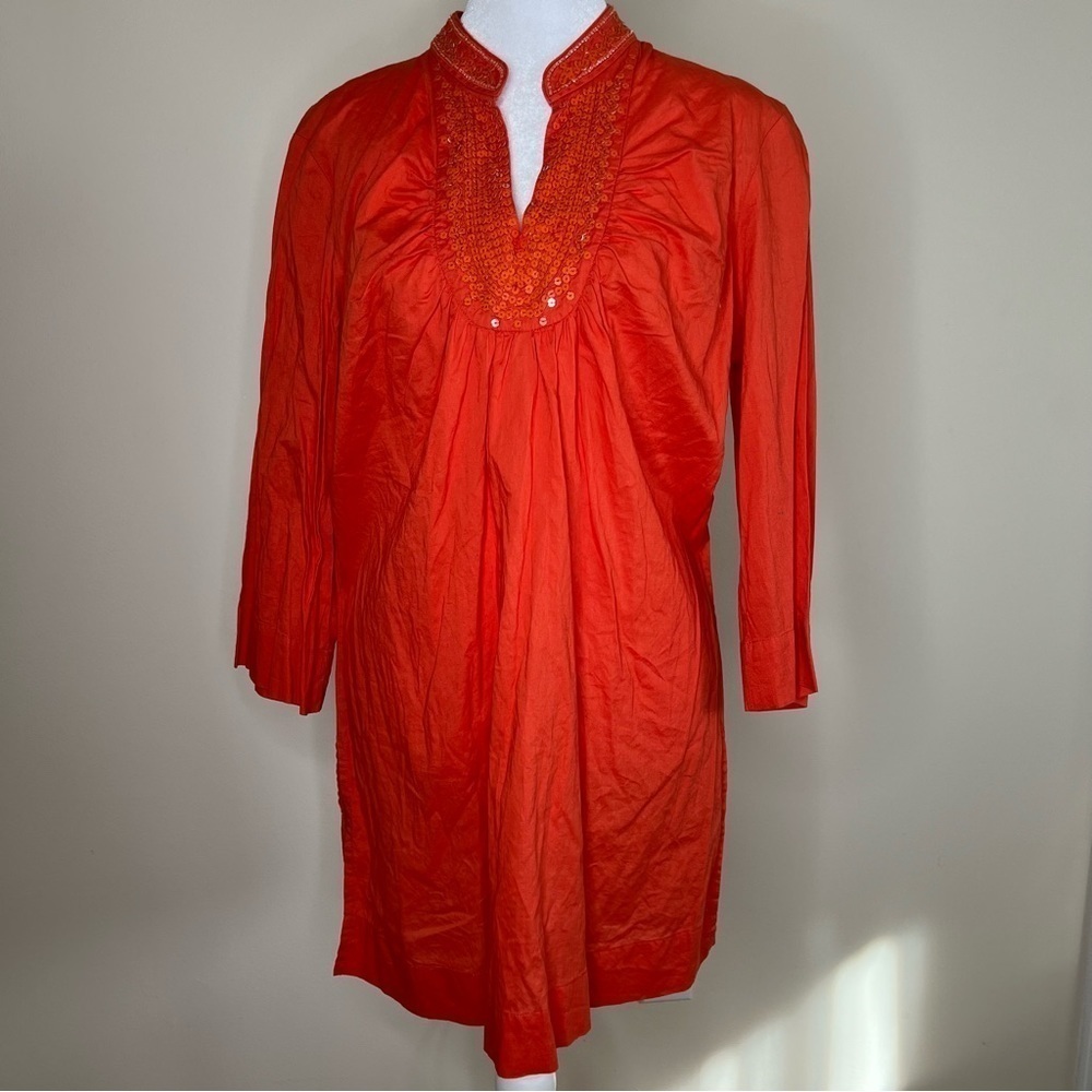 ! Talbots woman’s embroidered bead’s tunic